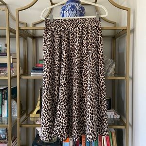 Leopard midi skirt